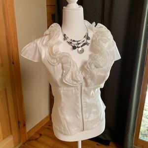Built-in bra Sheer sexy blouse